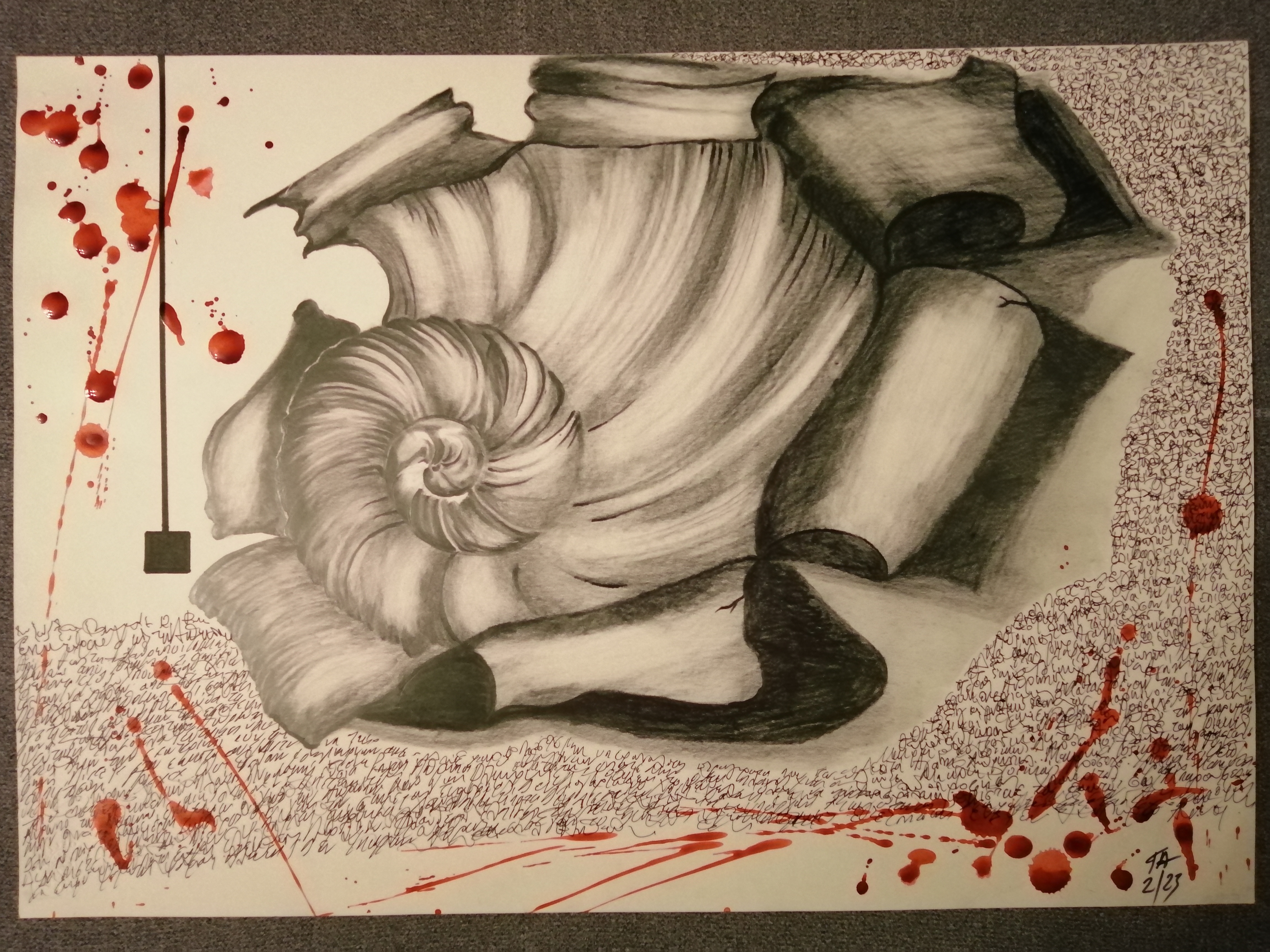 Inner Thoughts_Graphite and Ink on Schoeller_George Anastasiadis_2023_